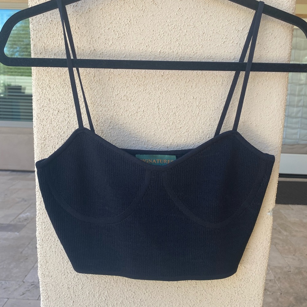 Signature Black Tank Corset Crop Top